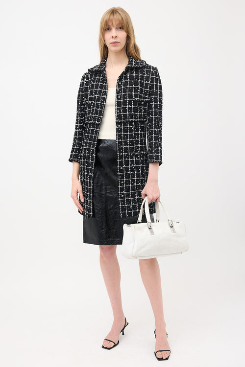 Chanel 2003 Quilted Leather Boston Bag
