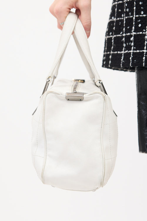 Chanel 2003 Quilted Leather Boston Bag
