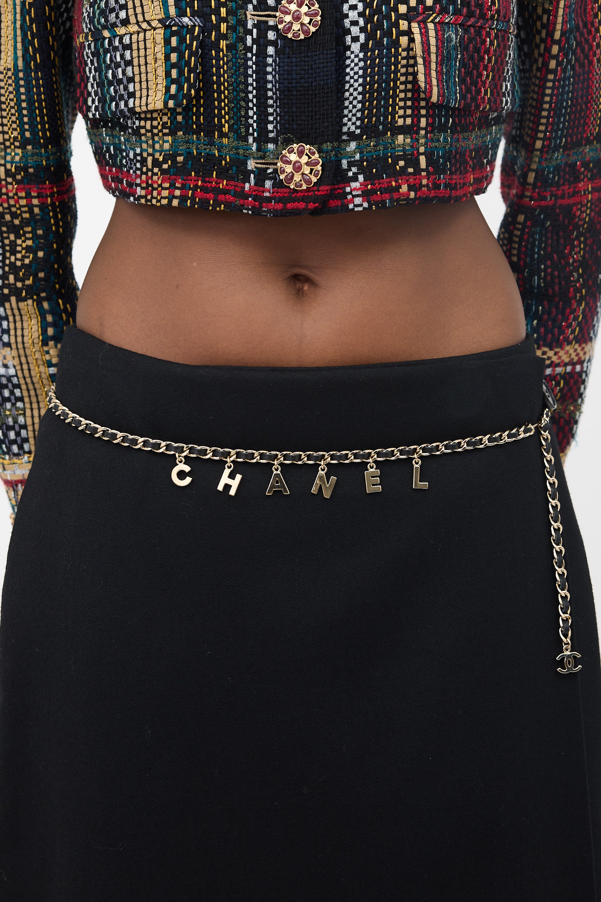 Chanel 2004 Braided Chain Logo Belt
