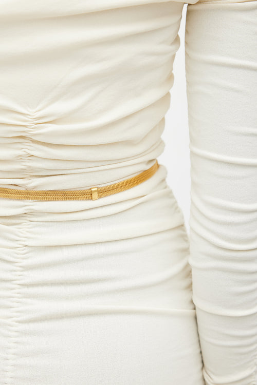 Chanel 2006 Black & White Striped Velvet Classic Flap Bag