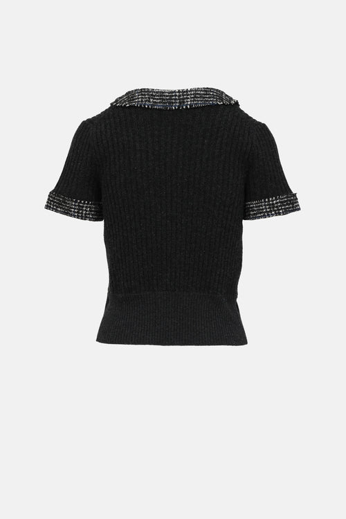 Chanel 2009 Cashmere Button Up Top