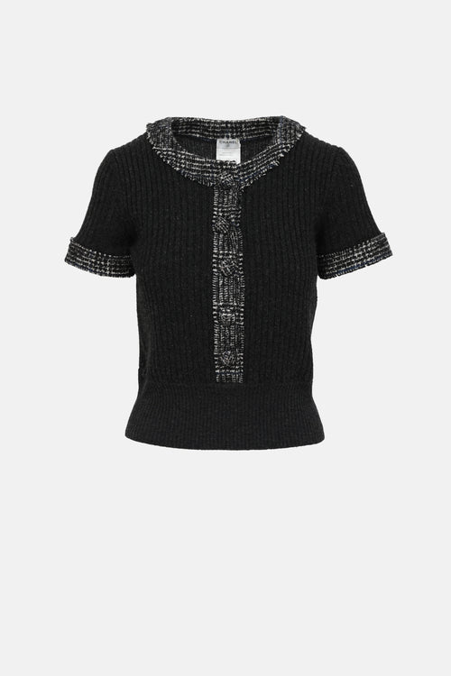 Chanel 2007 Cashmere Button Up Top