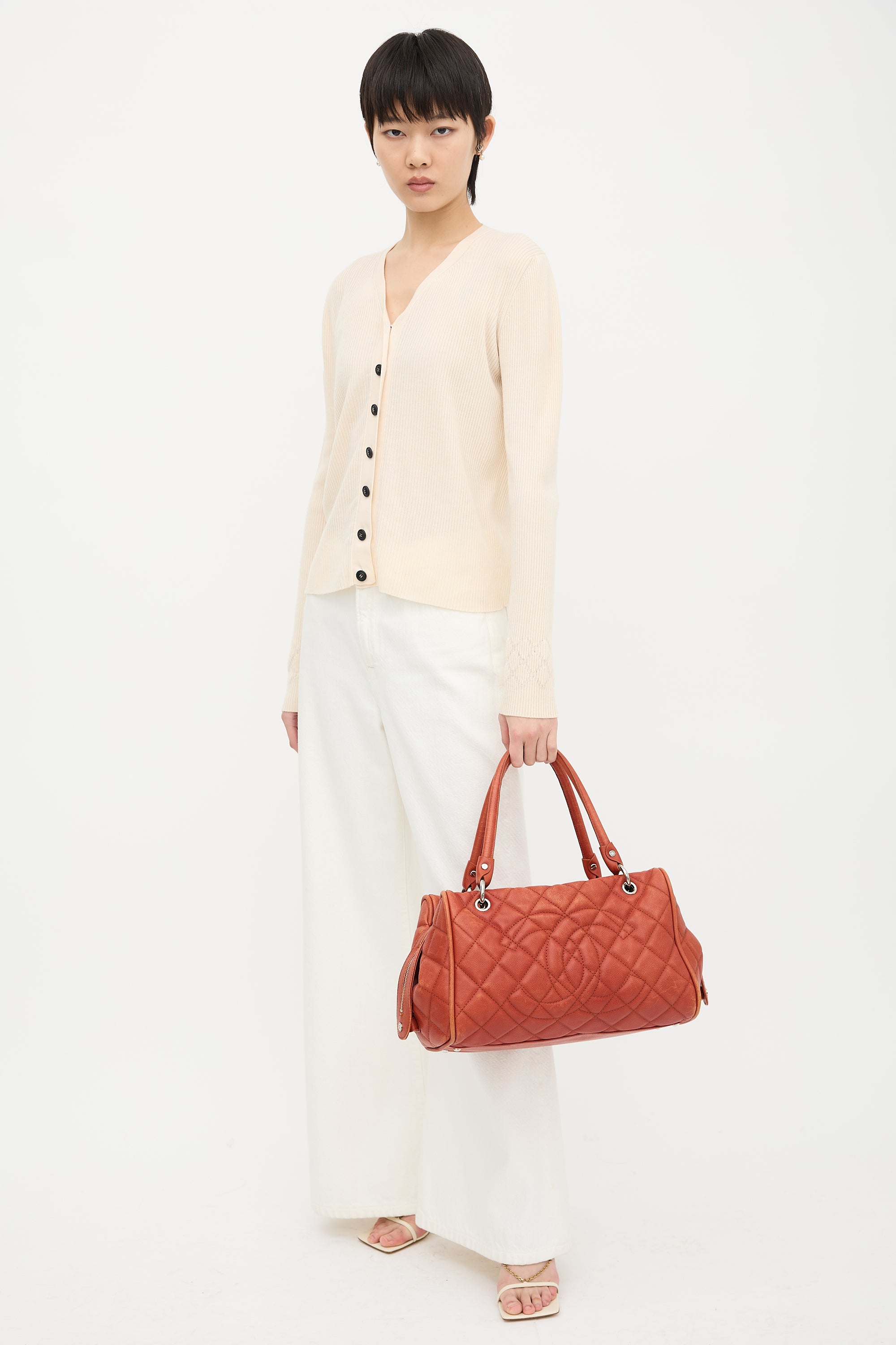 Chanel 2008 Caviar Leather Timeless Bowler Bag