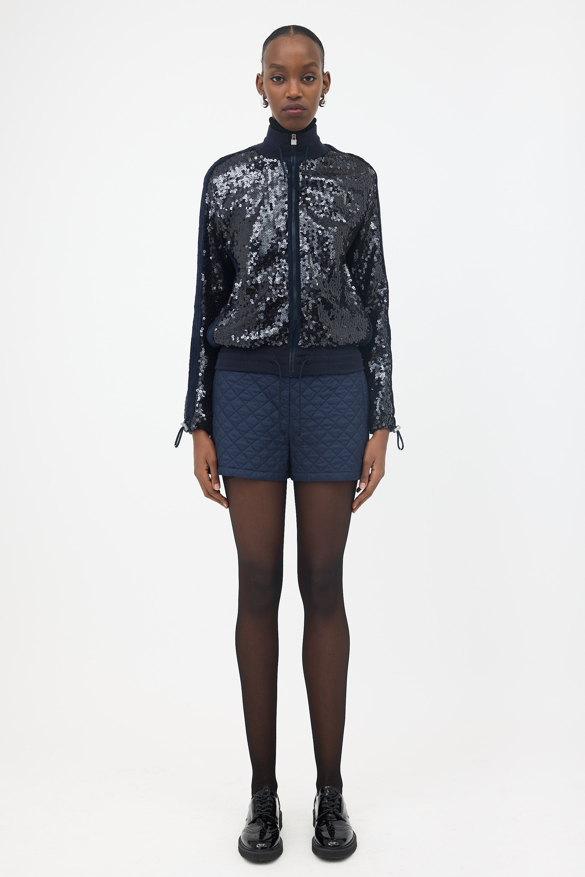 Chanel 2008 Knit Sequin Bomber Jacket