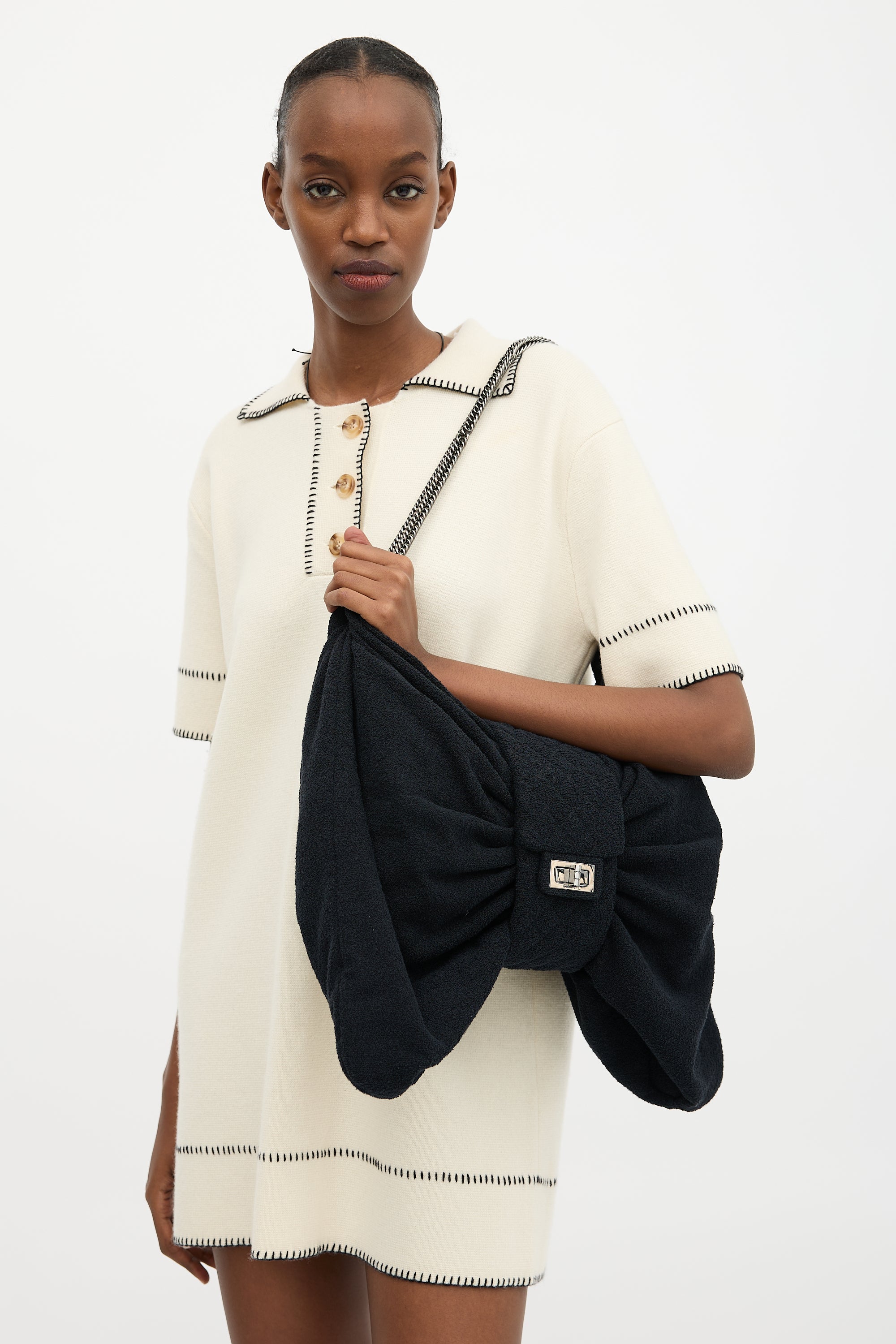 Chanel 2008 Terry Maxi Bow Bag