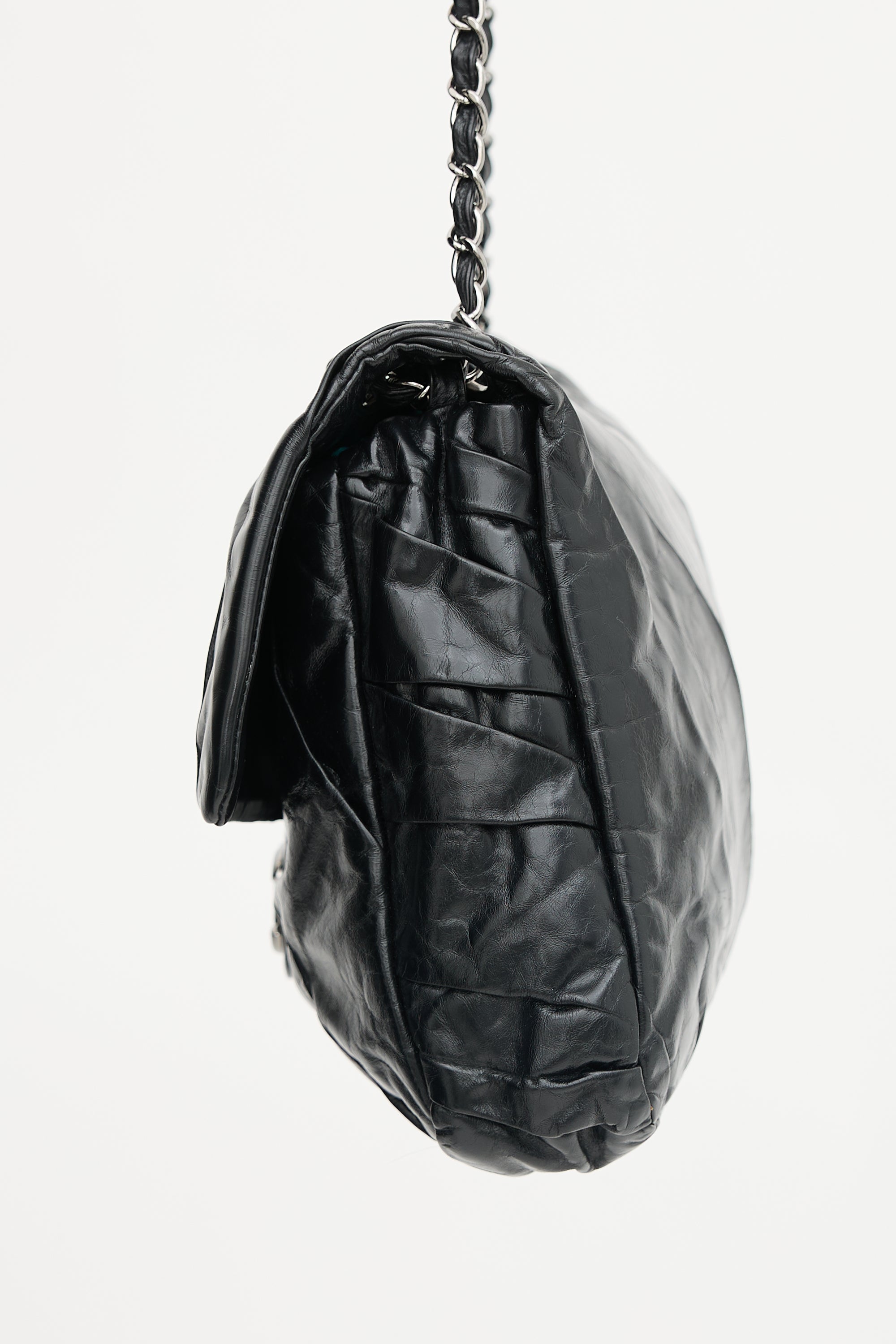 Chanel 2009 Twisted Leather Maxi Flap Bag