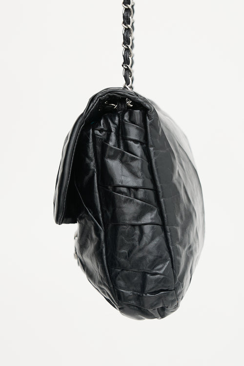 Chanel 2009 Twisted Leather Maxi Flap Bag