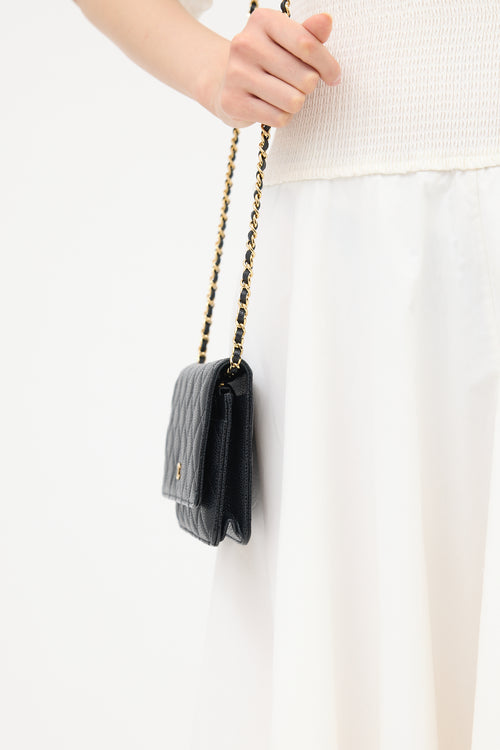 Chanel 2013 Caviar Wallet On Chain