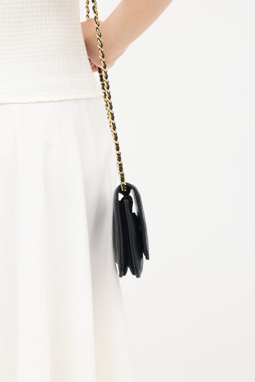 Chanel 2013 Caviar Wallet On Chain