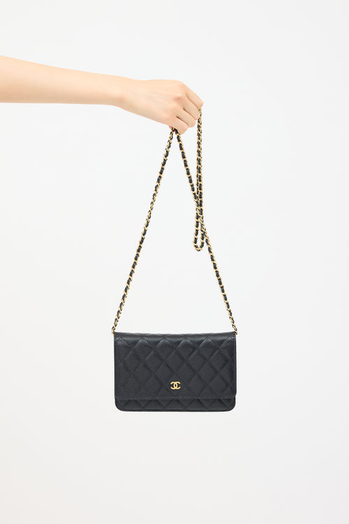 Chanel 2013 Caviar Wallet On Chain