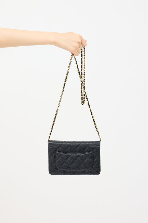 Chanel 2013 Caviar Wallet On Chain