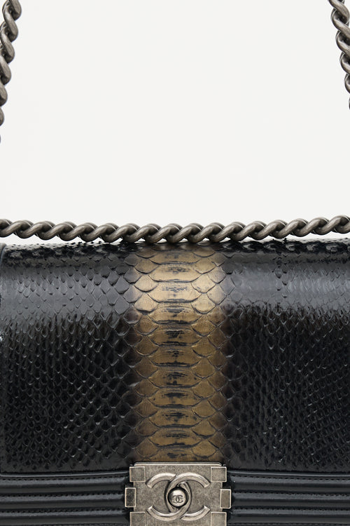Chanel 2014 Exotic Leather Medium Boy Bag