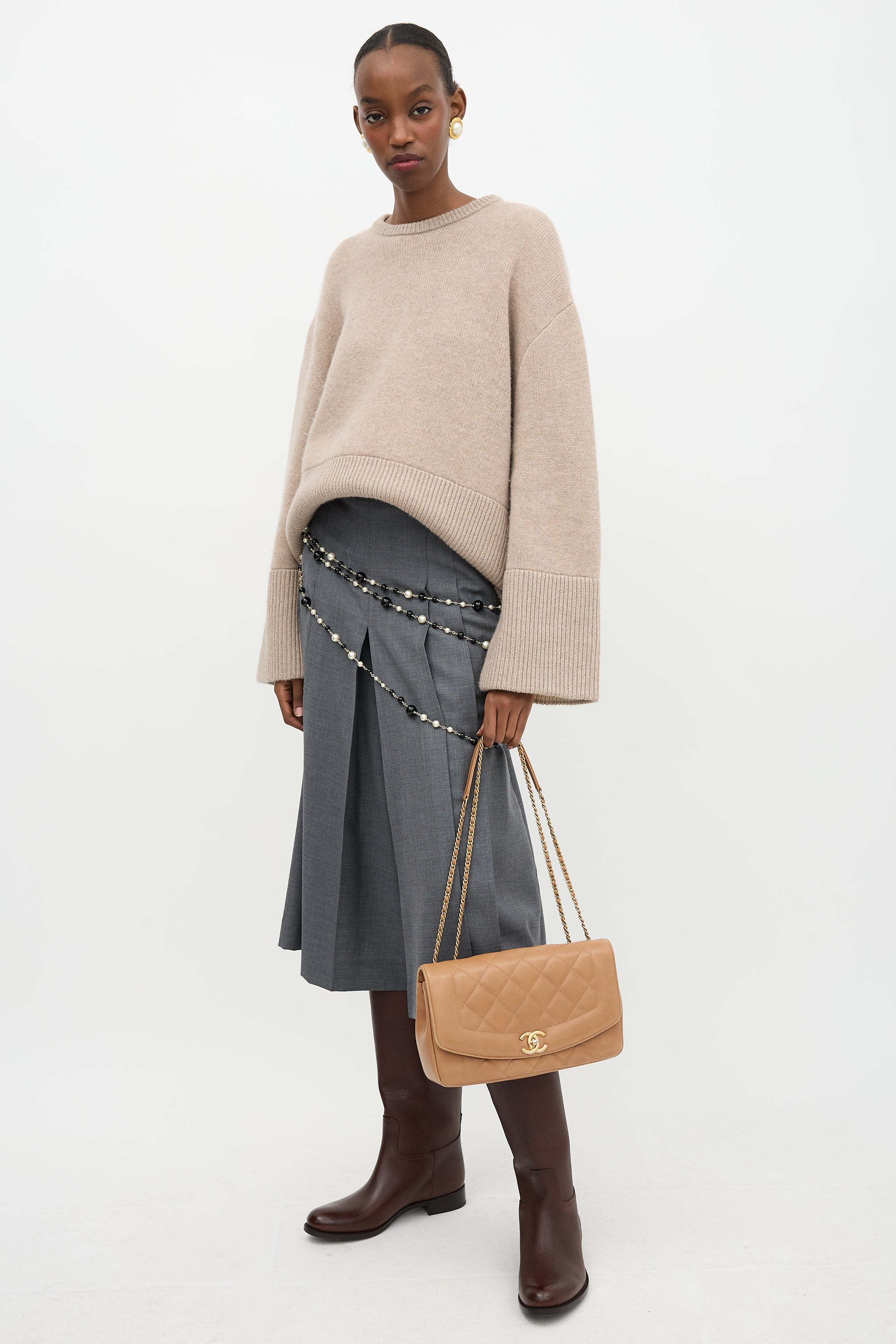 Chanel 2014 Leather Diana Reissue Flap Bag