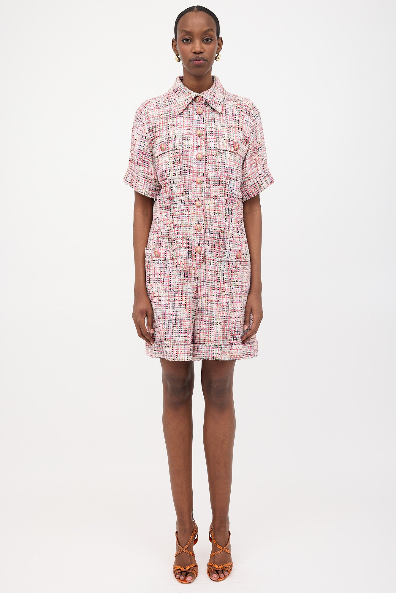 Chanel 2017 Tweed Button Romper