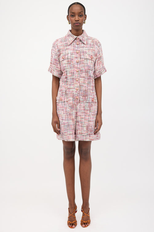 Chanel 2017 Tweed Button Romper