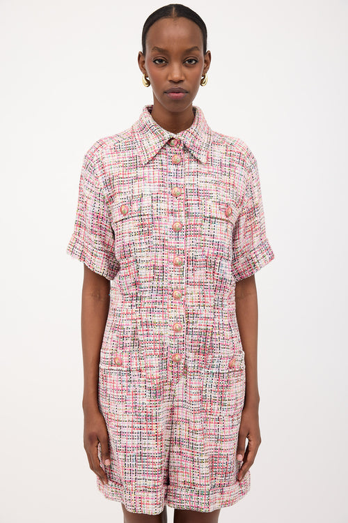 Chanel 2017 Tweed Button Romper