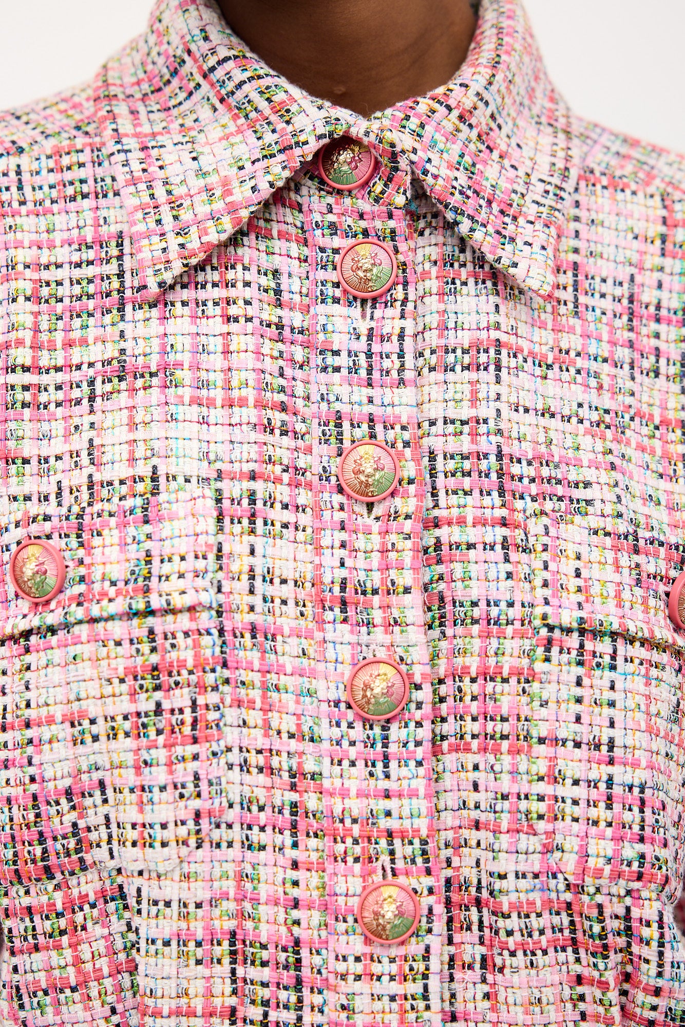 Chanel 2017 Tweed Button Romper