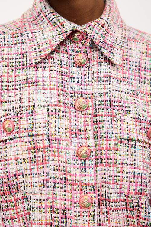 Chanel 2017 Tweed Button Romper
