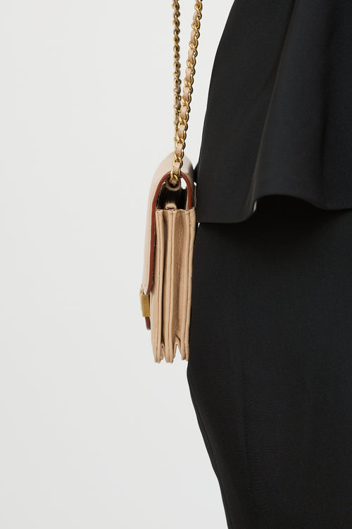 Chanel 2018 Leather Archi Chic Wallet On Chain Bag