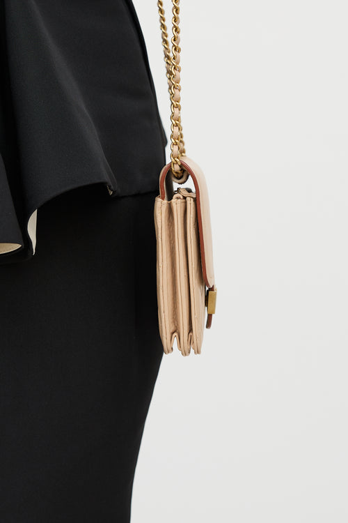 Chanel 2018 Leather Archi Chic Wallet On Chain Bag