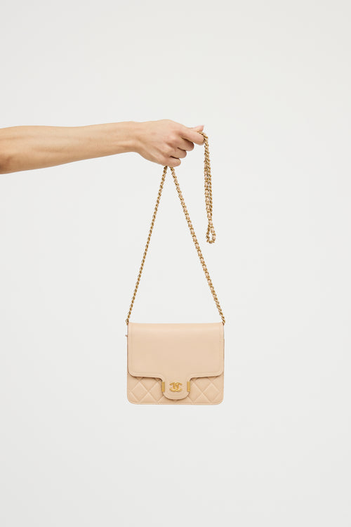 Chanel 2018 Leather Archi Chic Wallet On Chain Bag