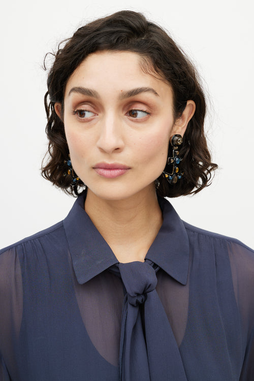 Chanel 2018 CC Anchor Earrings