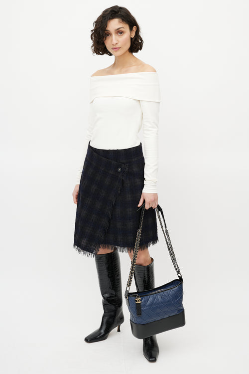 Chanel 2018 Black & Navy Gabrielle Crossbody Bag