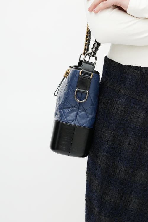 Chanel 2018 Black & Navy Gabrielle Crossbody Bag