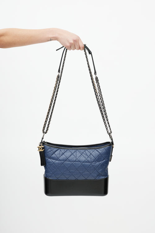 Chanel 2018 Black & Navy Gabrielle Crossbody Bag
