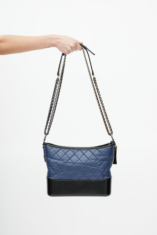 Chanel 2018 Black & Navy Gabrielle Crossbody Bag