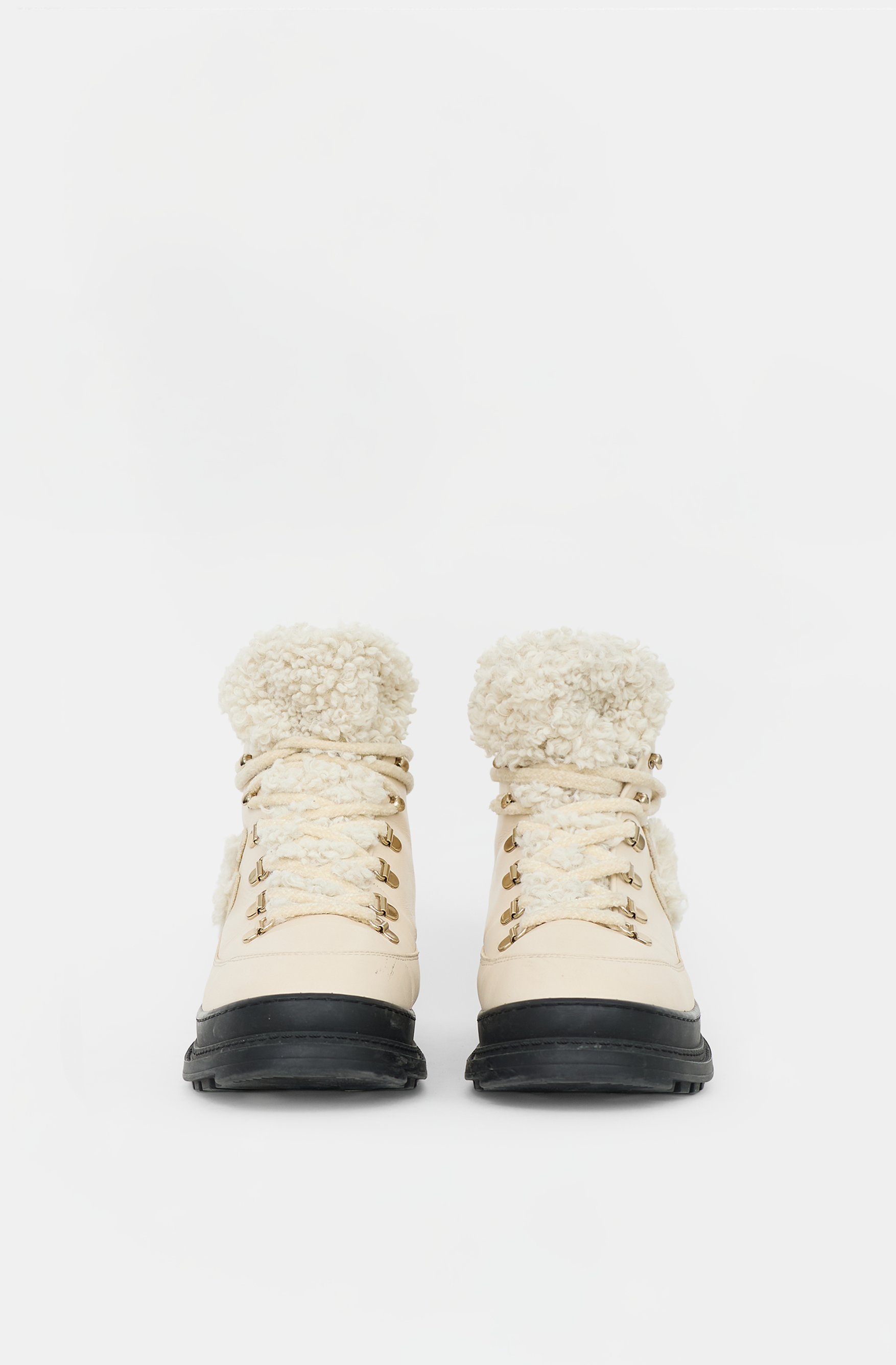 Chanel 2020 Leather & Shearling CC Boot