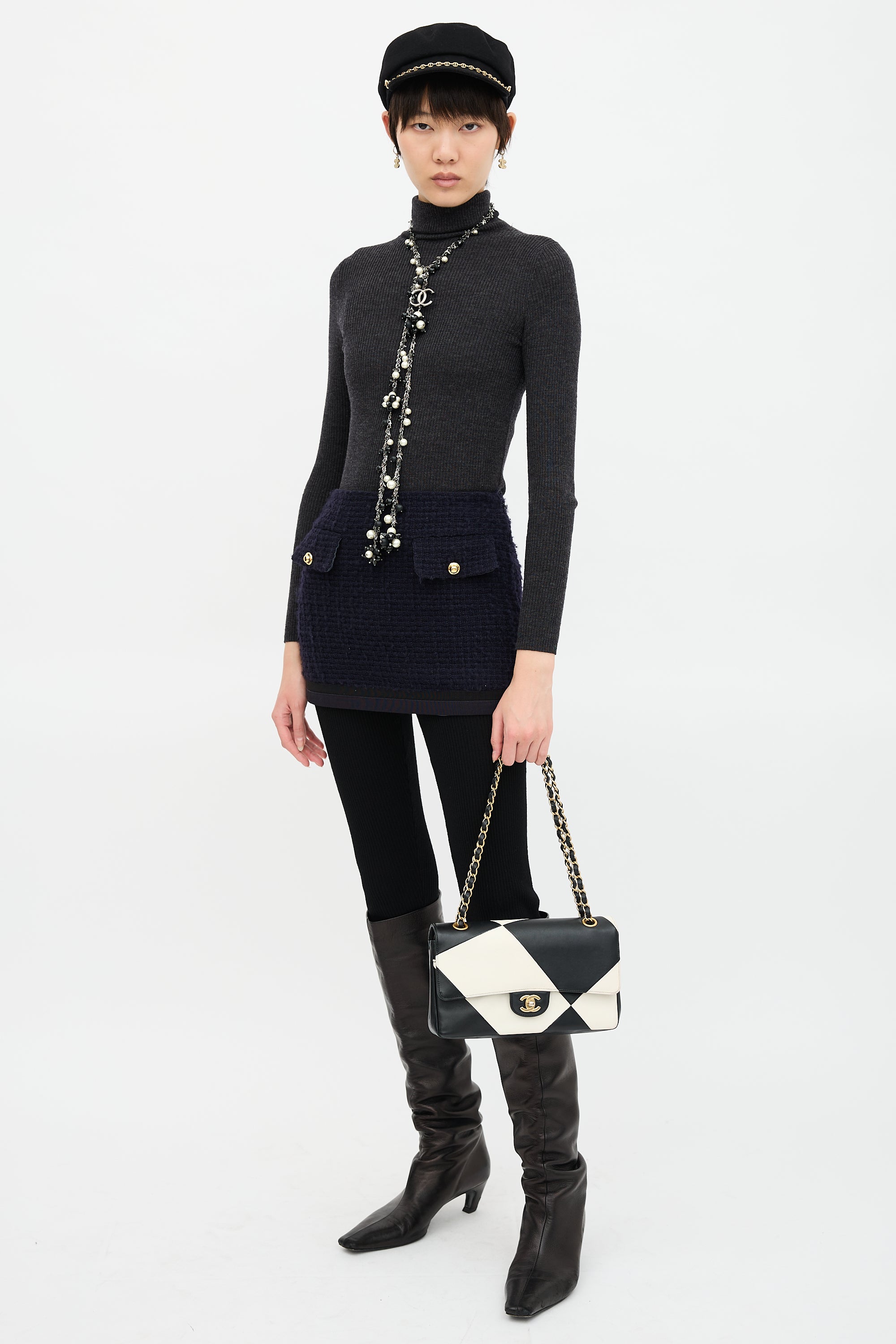 Chanel 2021 Medium Geometric Double Flap Bag