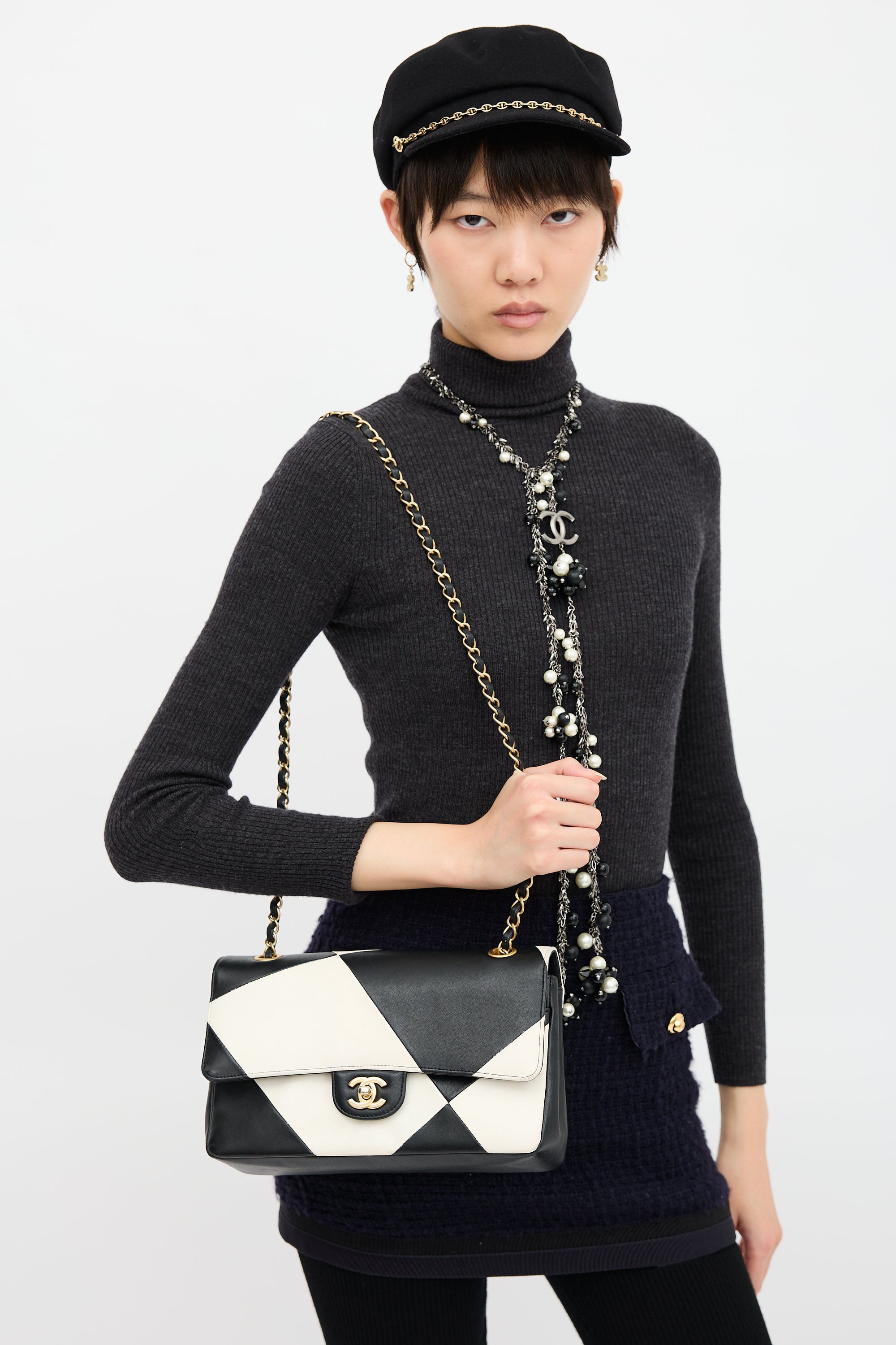 Chanel 2021 Medium Geometric Double Flap Bag