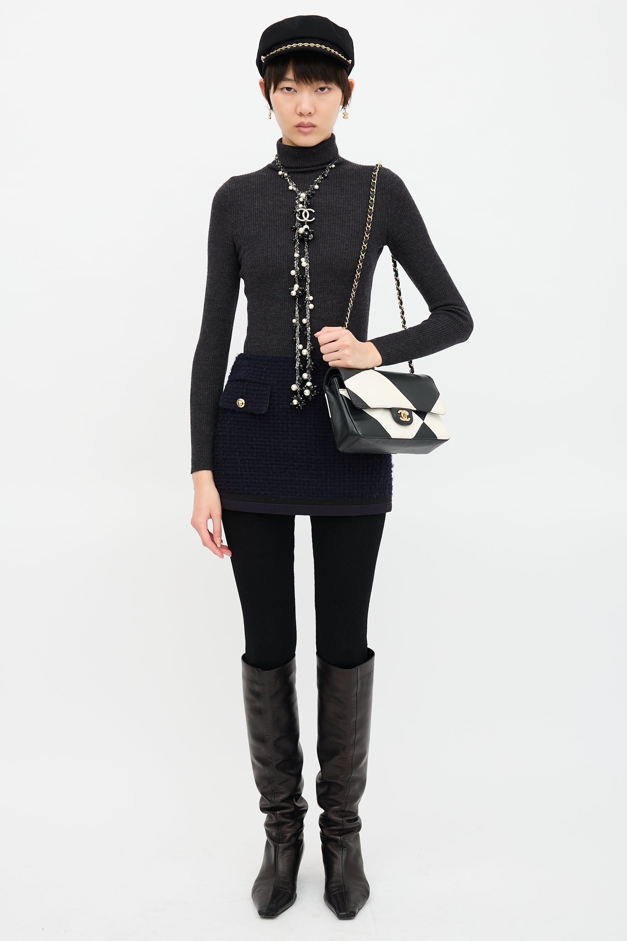 Chanel 2021 Medium Geometric Double Flap Bag