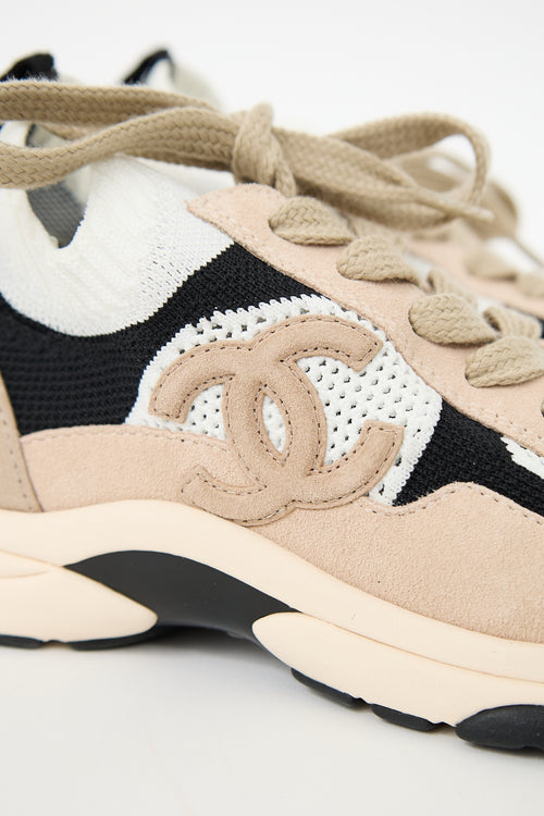 Chanel 2022 Knit Mesh & Suede Sneaker