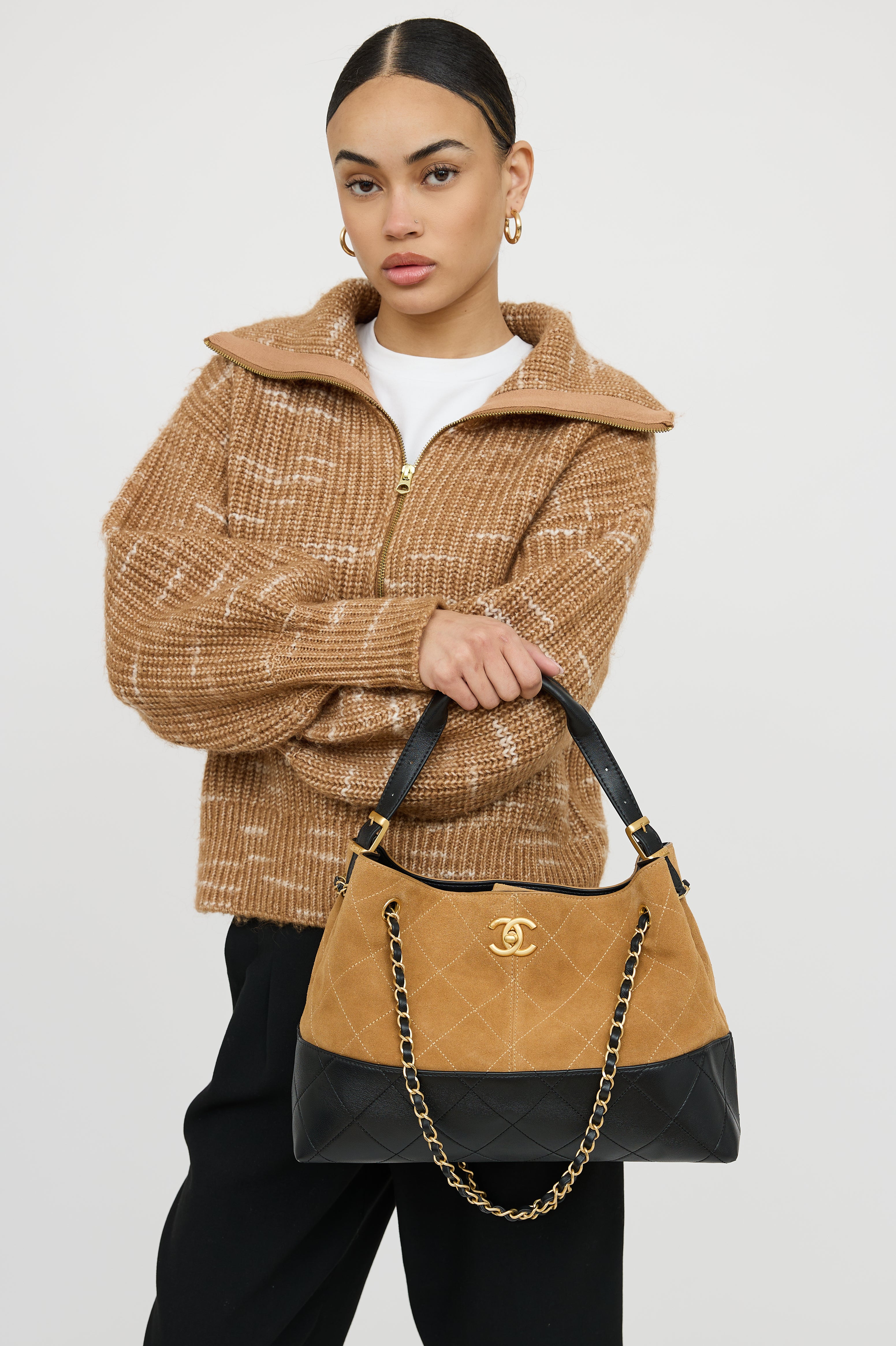 Chanel 2025 Suede 2 Way Bag
