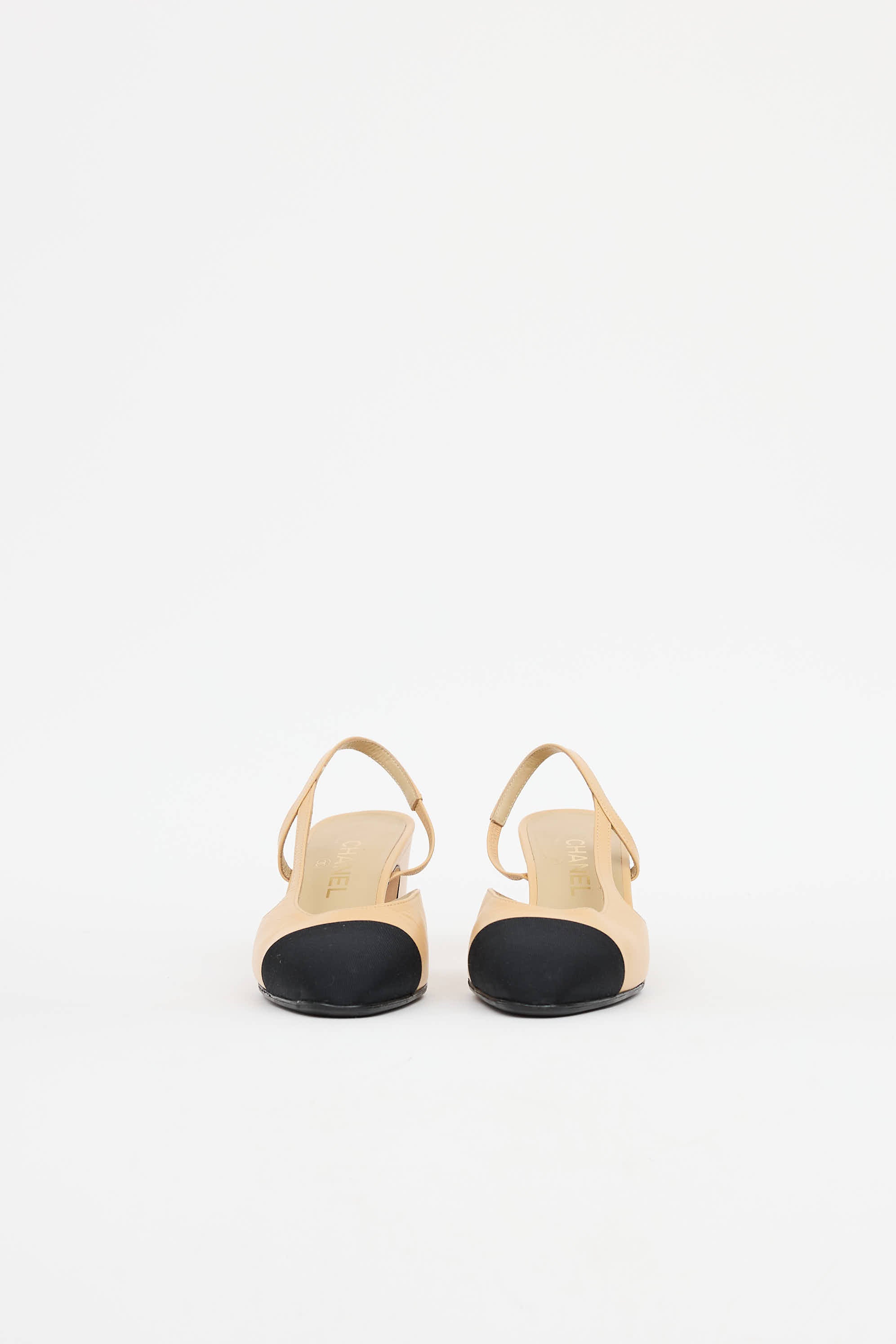 ChanelCap Toe Slingback Pump