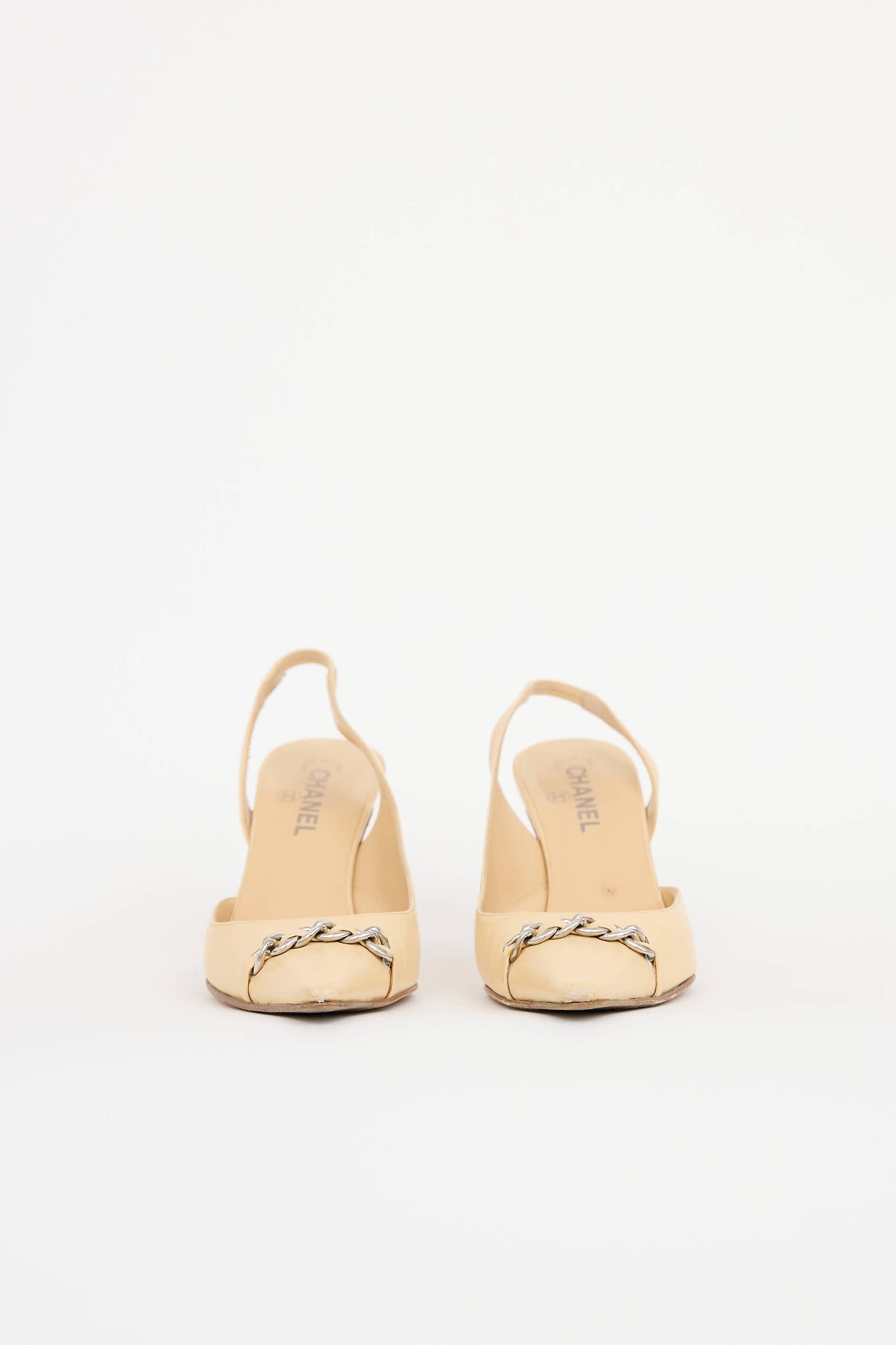 Chanel Chain Slingback Heel