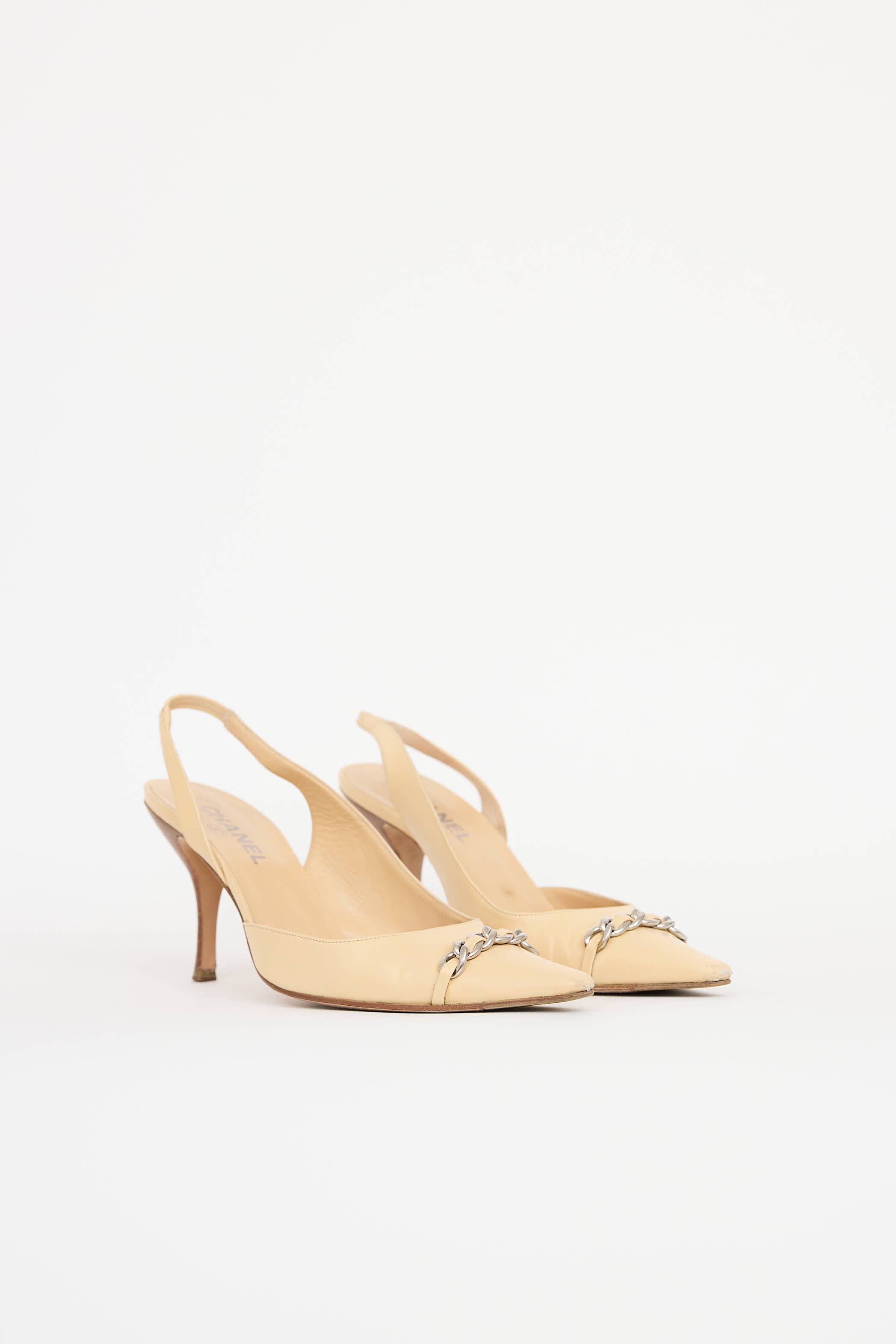 Chanel Chain Slingback Heel