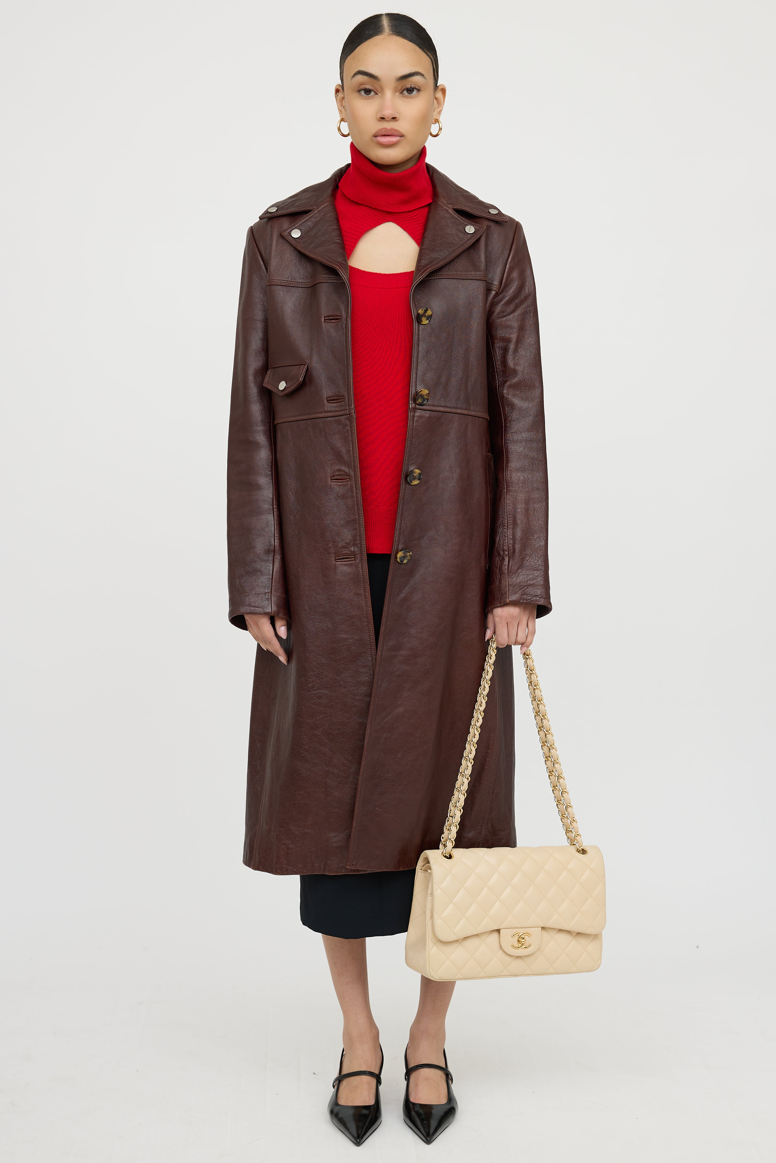 Chanel 2010 Leather Double Flap Bag
