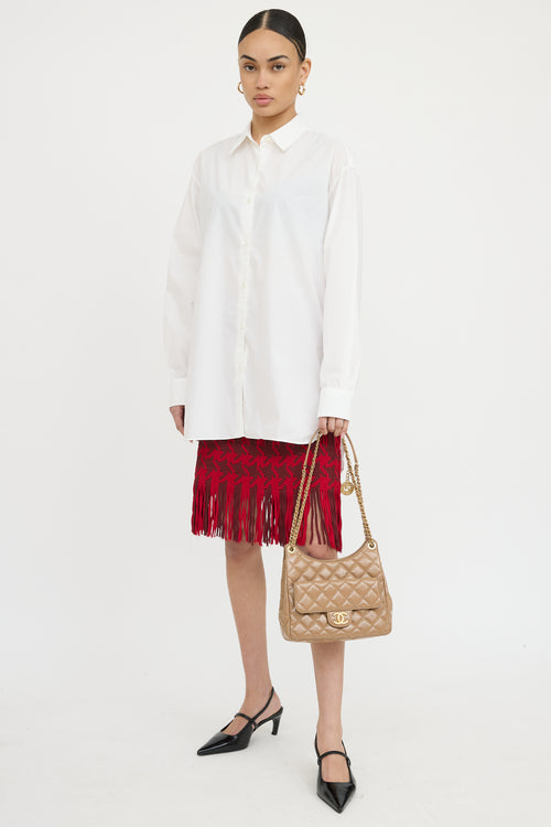 Chanel 2023 Wavy CC Shoulder Bag