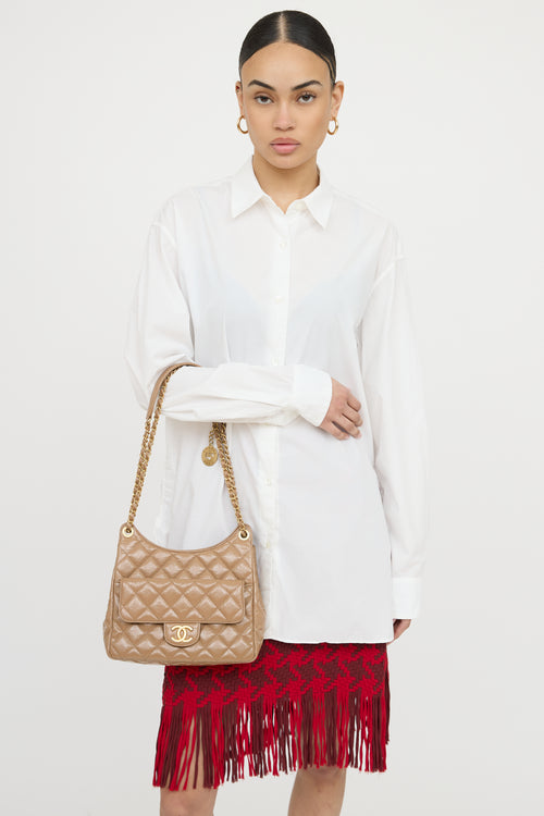 Chanel 2023 Wavy CC Shoulder Bag