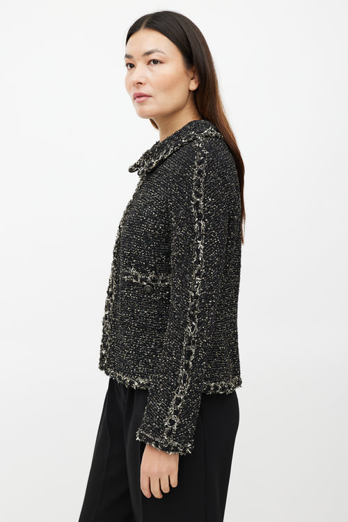 Chanel Black & Beige Tweed Jacket