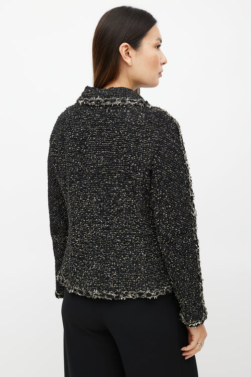 Chanel Black & Beige Tweed Jacket