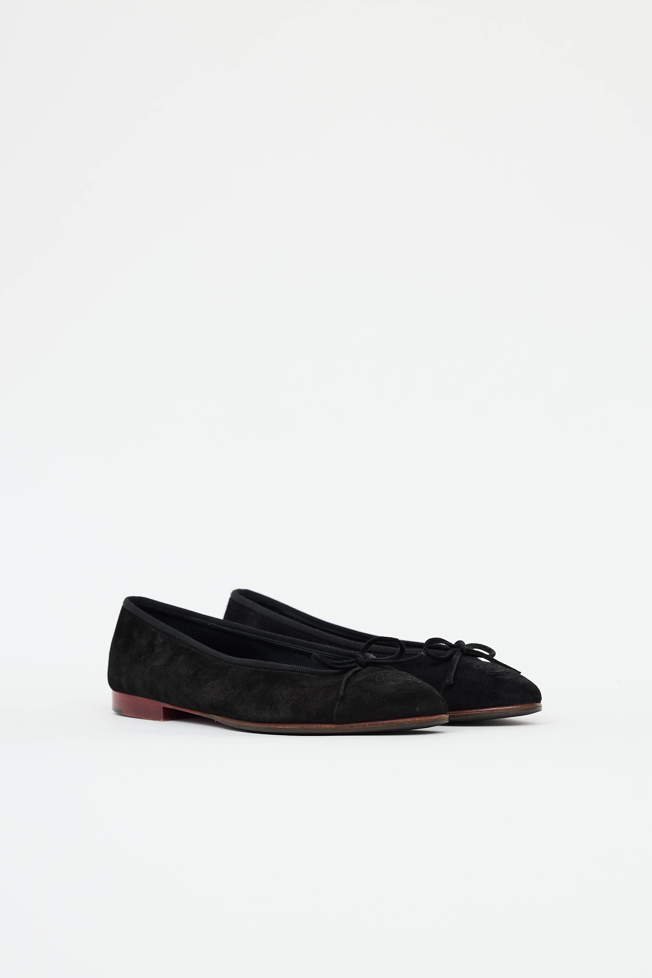 Chanel Suede CC Ballet Flat
