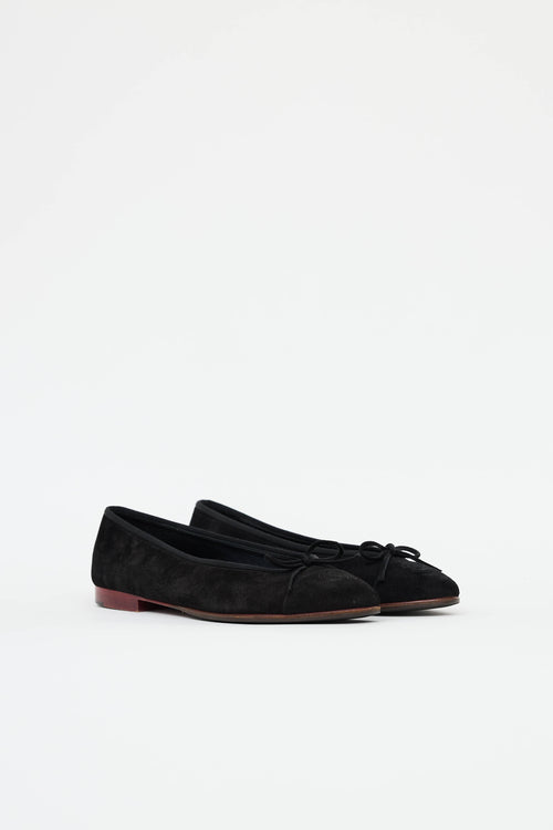 Chanel Suede CC Ballet Flat
