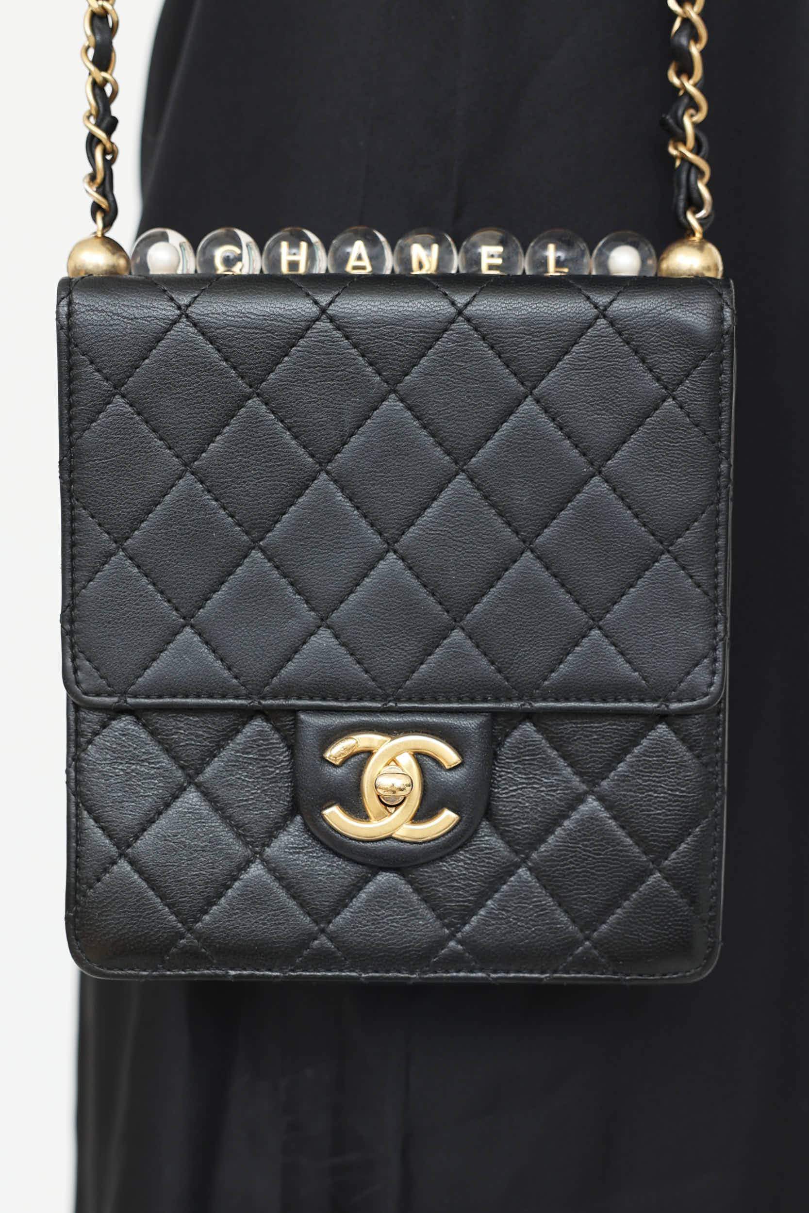 Chanel 2019 Mini Chic Pearls Flap Bag