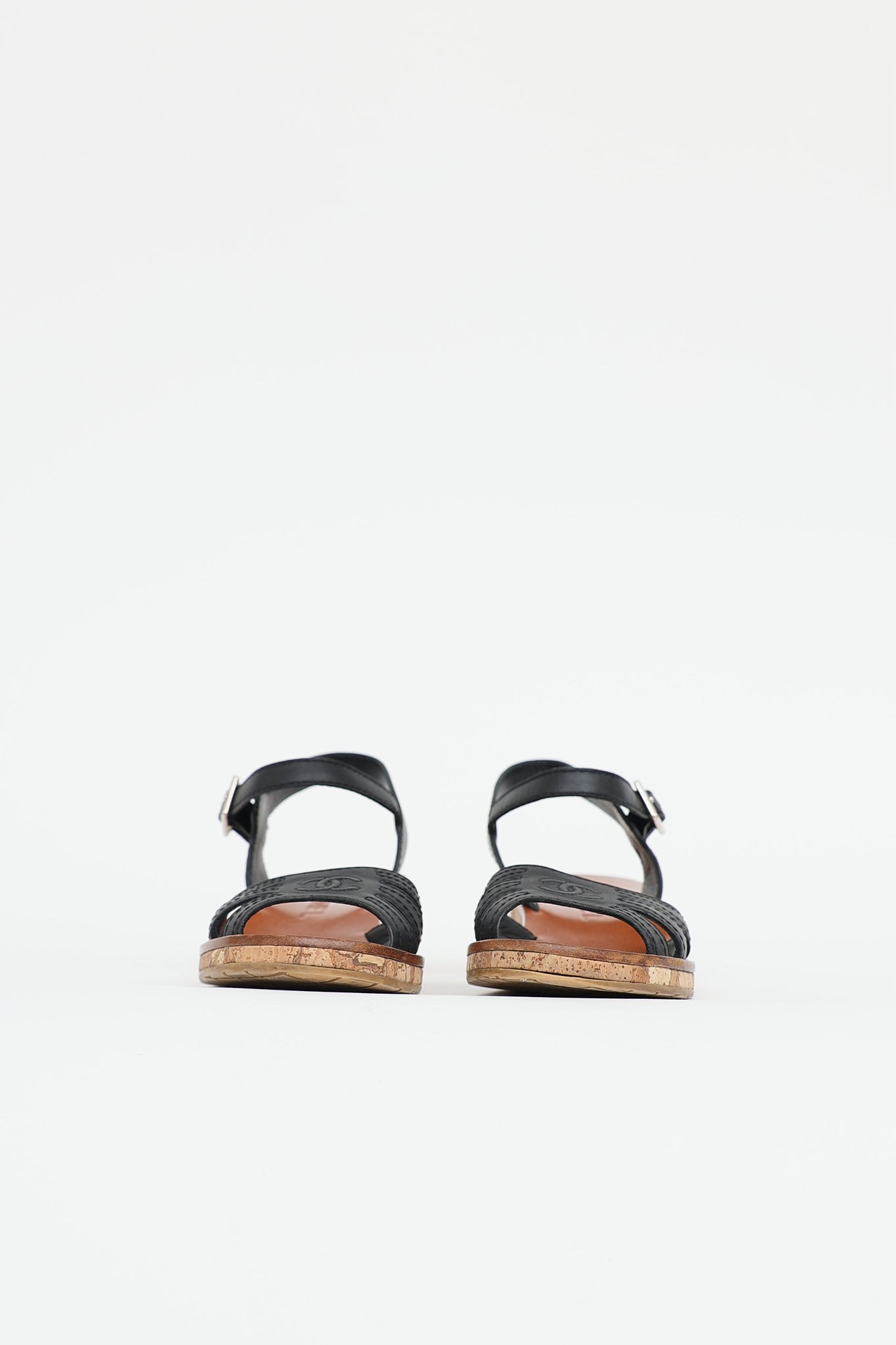 Chanel2019 CC Cork Wedge Sandal
