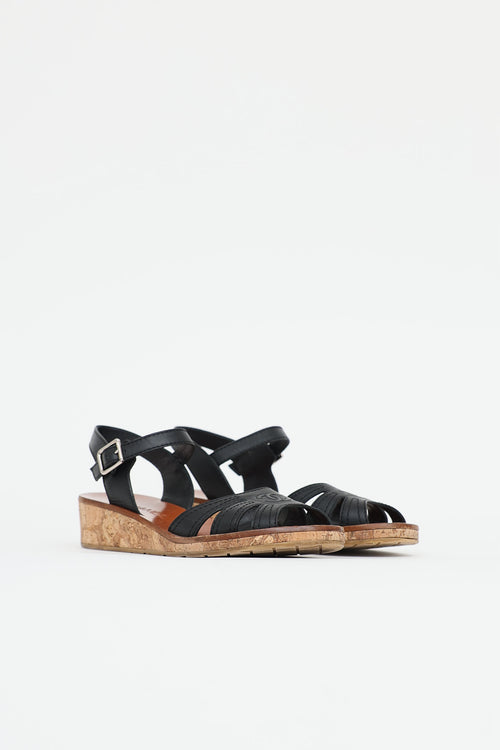 Chanel2018 CC Cork Wedge Sandal
