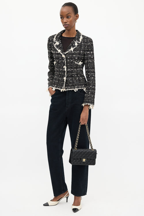 Chanel Black Leather Small Double Flap Bag